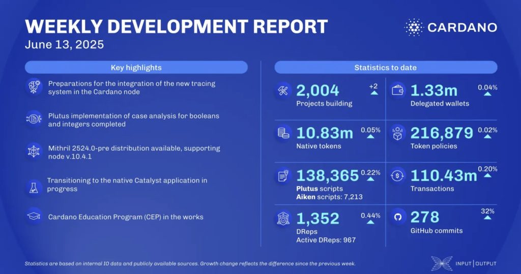 Bluechen Cardano's weekly development report